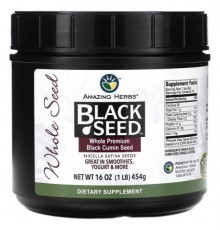 Amazing Herbs, Black Seed, Whole Premium Black Cumin Seed, 16 oz (454 g)