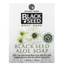 Amazing Herbs, Black Seed, Body Care, Aloe Soap, 4.25 oz (120 g)