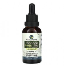 Amazing Herbs, Moringa Leaf Liquid Extract, 100 mg, 1 fl oz (30 ml)