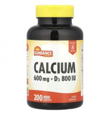 Sundance Vitamins, Calcium + D3, 200 Coated Caplets
