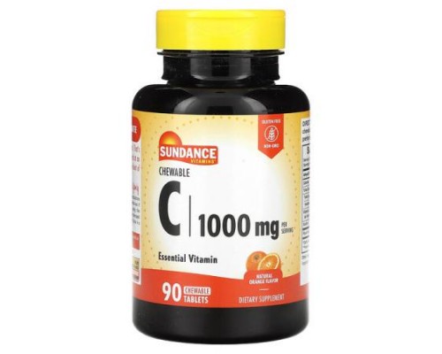 Sundance Vitamins, Chewable C, Natural Orange, 90 Chewable Tablets (500 mg per Tablet)
