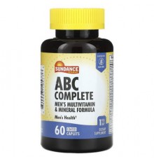 Sundance Vitamins, ABC Complete Men's Multivitamin & Mineral Formula, 60 Coated Caplets