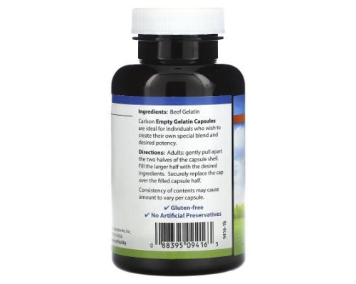 Carlson, Empty Gelatin Capsules #2 , 200 Capsules Carlson, Empty Gelatin Capsules #2 , 200 Capsules
