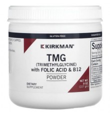 Kirkman Labs, TMG (Trimethylglycine) with Folic Acid & B12 Powder, 8 oz (227 g)