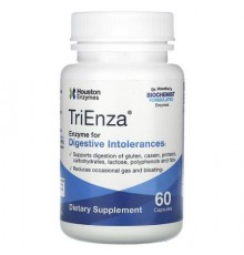 Houston Enzymes, TriEnza, Enzyme For Digestive Intolerances, 60 Capsules
