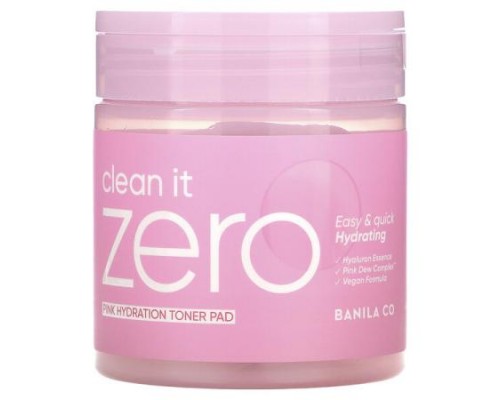 Banila Co, Clean it Zero, Pink Hydration Toner Pad, 70 Pads, 7.94 fl oz (235 ml) Banila Co, Clean it Zero, Pink Hydration Toner Pad, 70 Pads, 7.94 fl oz (235 ml)
