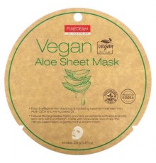 Purederm, Vegan Aloe Beauty Sheet Mask, 1 Sheet Mask, 0.81 oz (23 g)