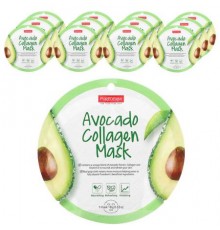 Purederm, Avocado Collagen Beauty Mask, 12 Sheets, 0.63 oz (18 g) Each