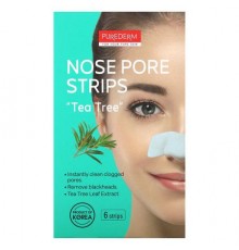 Purederm, Nose Pore Strips, Tea Tree, 6 Strips