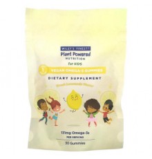 Wiley's Finest, Plant Powered Nutrition, Vegan Omega-3 Gummies, For Kids, Fresh Lemonade, 131 mg, 30 Gummies