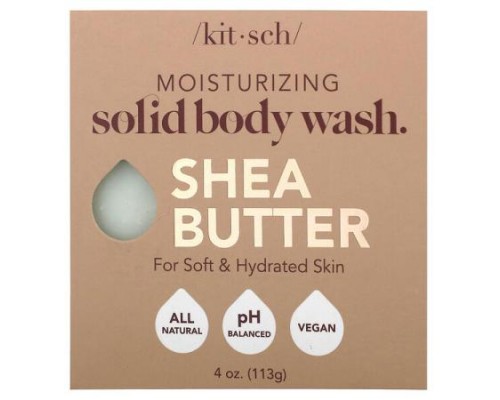 Kitsch, Shea Butter Solid Body Wash Bar, Almond & Shea, 4 oz (113 g) Kitsch, Shea Butter Solid Body Wash Bar, Almond & Shea, 4 oz (113 g)