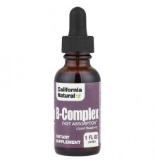California Natural, B-Complex, Raspberry, 1 oz (30 ml)