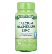 Nature's Truth, Calcium Magnesium Zinc, 90 Coated Caplets