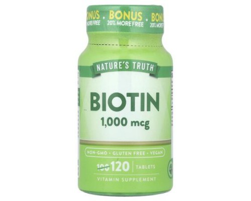 Nature's Truth, Biotin, 1,000 mcg, 120 Tablets