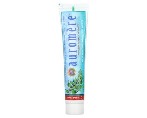Auromere, Ayurvedic Herbal Toothpaste, Spicy Cinnamon, 3.57 oz (101 g) Auromere, Ayurvedic Herbal Toothpaste, Spicy Cinnamon, 3.57 oz (101 g)