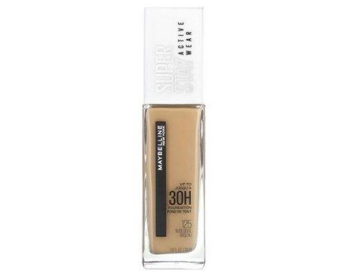 Maybelline, Super Stay, Active Wear Foundation, 125 Nude Beige, 1 fl oz (30 ml) Maybelline, Super Stay, Active Wear Foundation, 125 Nude Beige, 1 fl oz (30 ml)