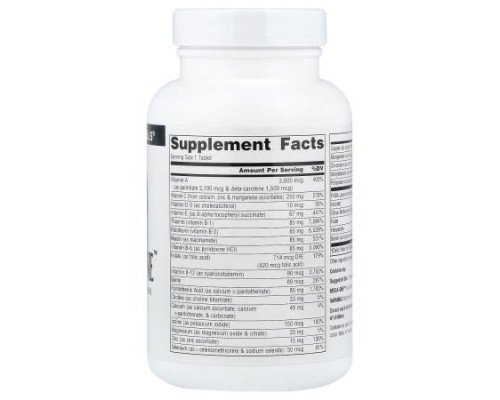 Source Naturals, Mega-One™, No Iron, 60 Tablets
