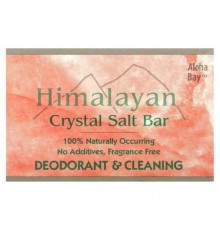 Aloha Bay, Himalayan Crystal Salt Bar Soap, Fragrance Free, 1 Bar, 9 oz (250 g)