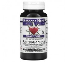 Kroeger Herb Co, Ashwagandha, 60 Vegetarian Capsules (225 mg per Capsule)