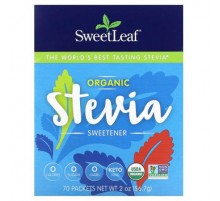 SweetLeaf Stevia, Organic Stevia Sweetener, 70 Packets, 2 oz (56.7 g)