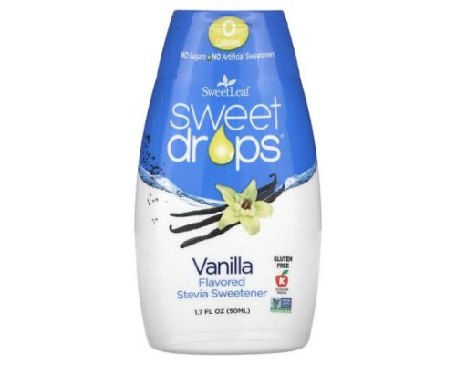SweetLeaf Stevia, Sweet Drops, Vanilla, 1.7 fl oz (50 ml)