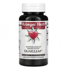 Kroeger Herb Co, Olive Leaf, 100 Vegetarian Capsules