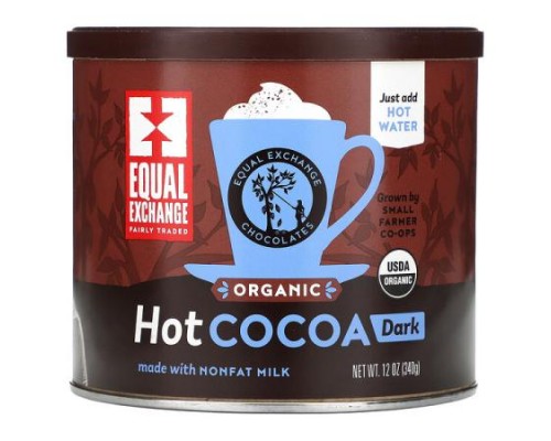Equal Exchange, Organic Hot Cocoa, Dark, 12 oz (340 g) Equal Exchange, Organic Hot Cocoa, Dark, 12 oz (340 g)