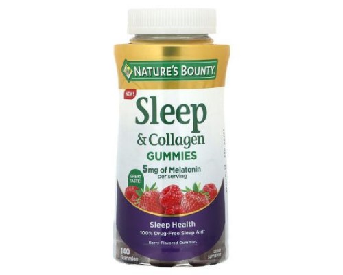 Nature's Bounty, Sleep & Collagen Gummies, Berry, 140 Gummies