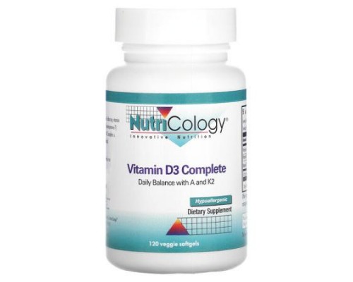 Nutricology, Vitamin D3 Complete , 120 Veggie Softgels