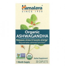 Himalaya, Organic Ashwagandha, 30 Caplets