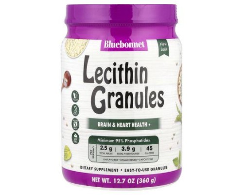 Bluebonnet Nutrition, Lecithin Granules, Unflavored, 12.7 oz (360 g) Bluebonnet Nutrition, Lecithin Granules, Unflavored, 12.7 oz (360 g)