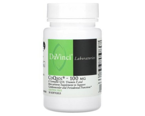 DaVinci Laboratories, CoQsol, 100 mg , 30 Softgels