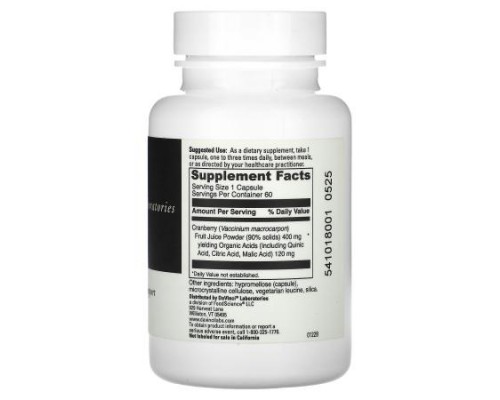 DaVinci Laboratories, Cranberry, 400 mg, 60 Capsules