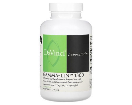 DaVinci Laboratories, Gamma-Lin 1300, 1,300 mg, 90 Softgel DaVinci Laboratories, Gamma-Lin 1300, 1,300 mg, 90 Softgel