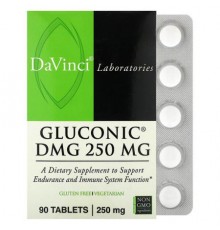 DaVinci Laboratories, Gluconic DMG , 250 mg , 90 Tablets