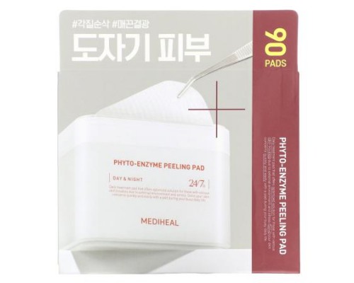 MEDIHEAL, Phyto-Enzyme Peeling Pad, Day & Night, 90 Pads, 6.76 fl oz (200 ml)