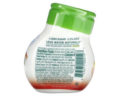 Stur, Antioxidant Water Enhancer, Fruit Punch, 1.62 fl oz (48 ml) Stur, Antioxidant Water Enhancer, Fruit Punch, 1.62 fl oz (48 ml)