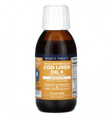 Wiley's Finest, Wild Norwegian Cod Liver Oil +, Orange Bliss, 4.23 fl oz (125 ml)