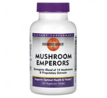 Mushroom Wisdom, Mushroom Emperors, 120 Vegetarian Tablets