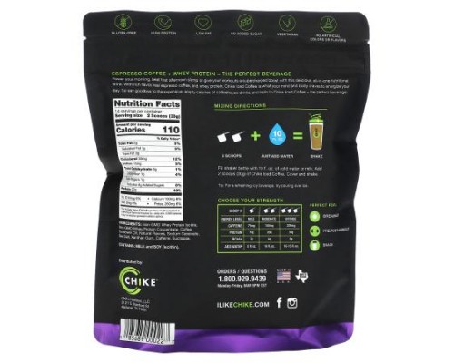 Chike Nutrition, High Protein Iced Coffee, Caramel, 14.8 oz (420 g)