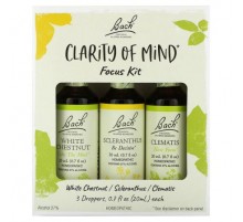Bach, Clarity of Mind Focus Kit, 3 Droppers, 0.7 fl oz (20 ml) Each