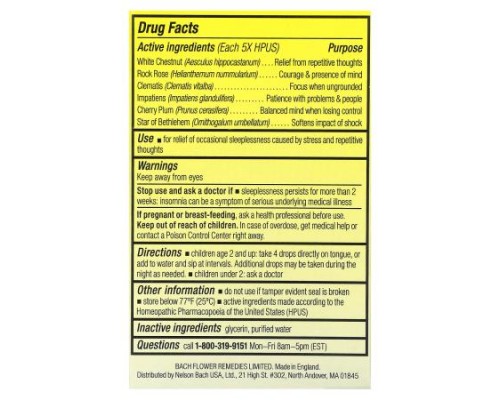 Bach, Kids, Rescue Sleep Dropper, Ages 2 & Up, Alcohol-Free, 0.35 fl oz (10 ml) Bach, Kids, Rescue Sleep Dropper, Ages 2 & Up, Alcohol-Free, 0.35 fl oz (10 ml)