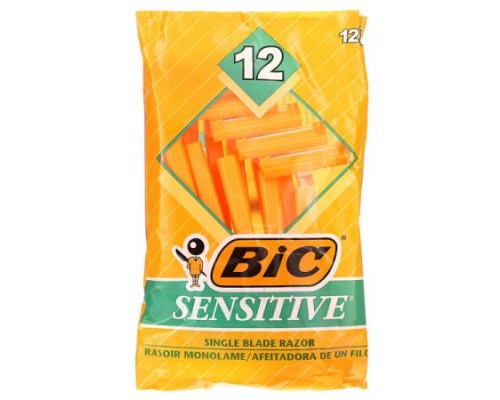 BIC, Sensitive, Single Blade Disposable Razors, 12 Razors BIC, Sensitive, Single Blade Disposable Razors, 12 Razors