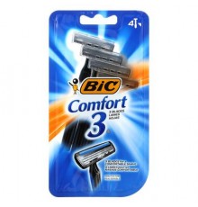 BIC, Comfort 3, Disposable Razors, 4 Razors