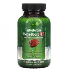 Irwin Naturals, Testosterone Mega-Boost Red, 56 Liquid Soft-Gels