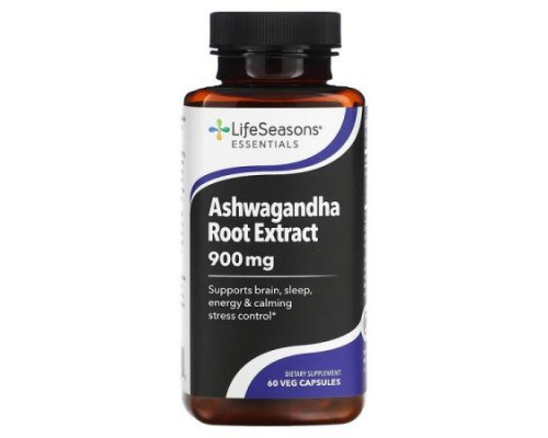 LifeSeasons, Ashwagandha Root Extract, 60 Veg Capsules (450 mg per Capsule)