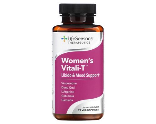LifeSeasons, Women's Vitali-T, Libido & Mood Support, 70 Veg Capsules