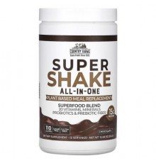 Country Farms, Super Shake, All-In-One, Chocolate, 12.48 oz (354 g)