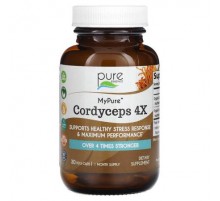 Pure Essence, MyPure, Cordyceps 4X, 30 Vegi-Caps