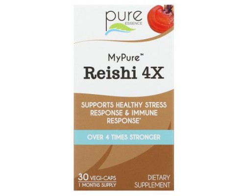Pure Essence, My Pure, Reishi 4x, 30 Vegi-Caps